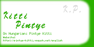 kitti pintye business card